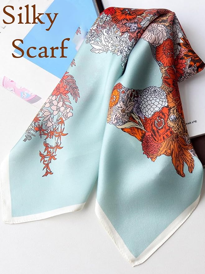 Silky Scarf for Women Lightweight Satin Bandanas Neck Hair Wrap For Sleeping - Image 6