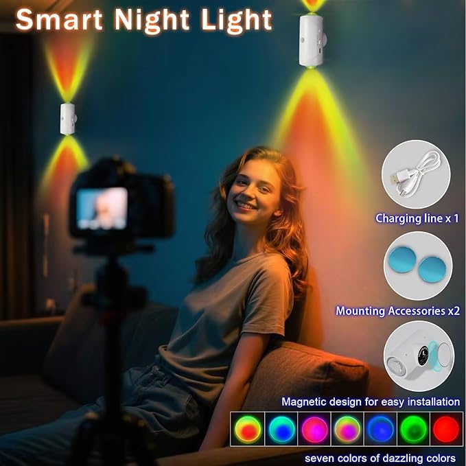 LED Wireless Wall Sconce with Color Changing, Motion Sensor Light Indoor - Image 6