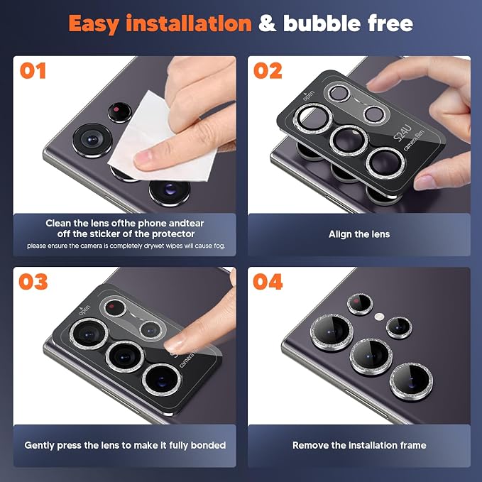 Hoerrye for Samsung Galaxy S24 Ultra Camera Lens Protector, Case-Friendly - Image 6