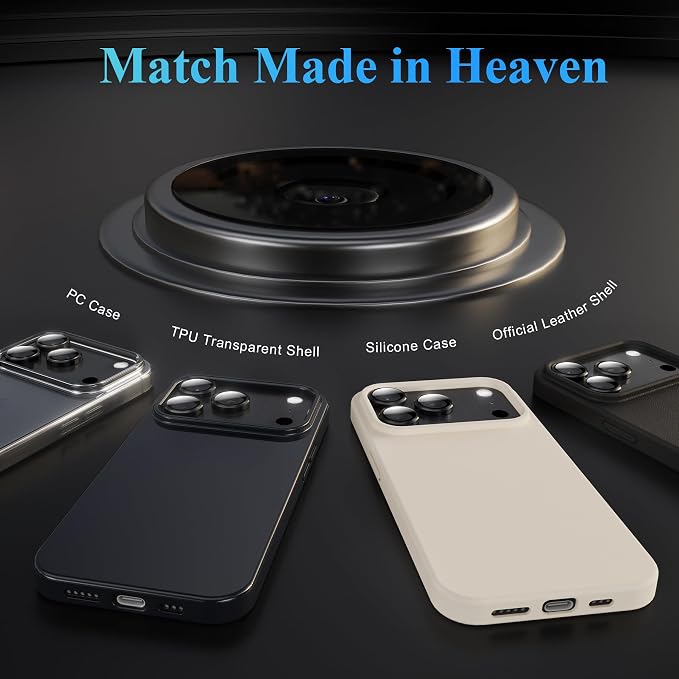 YWXTW Camera Lens Protector for iPhone 17 Pro/iPhone 17 Pro Max, Tempered Glass - Image 6