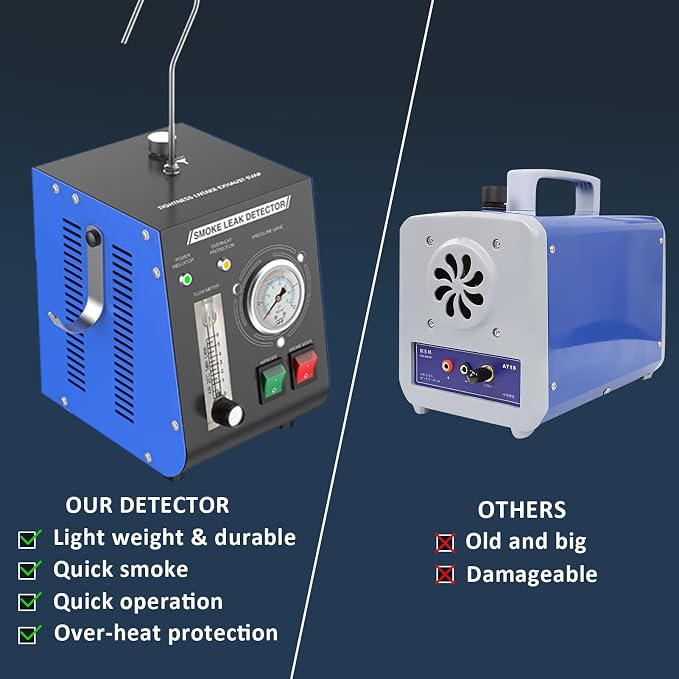 Automotive Smoke Machine, Professional Leak Detector Built-in Air Pump Flow - Image 8