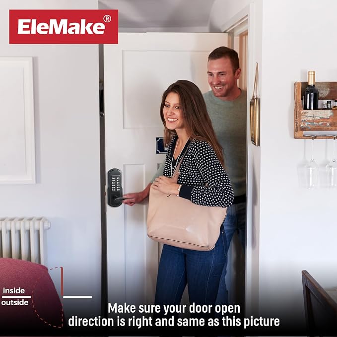 Keyless Door Lock with Keypad, Right Handed Mechanical Door Lock, Security - Image 8