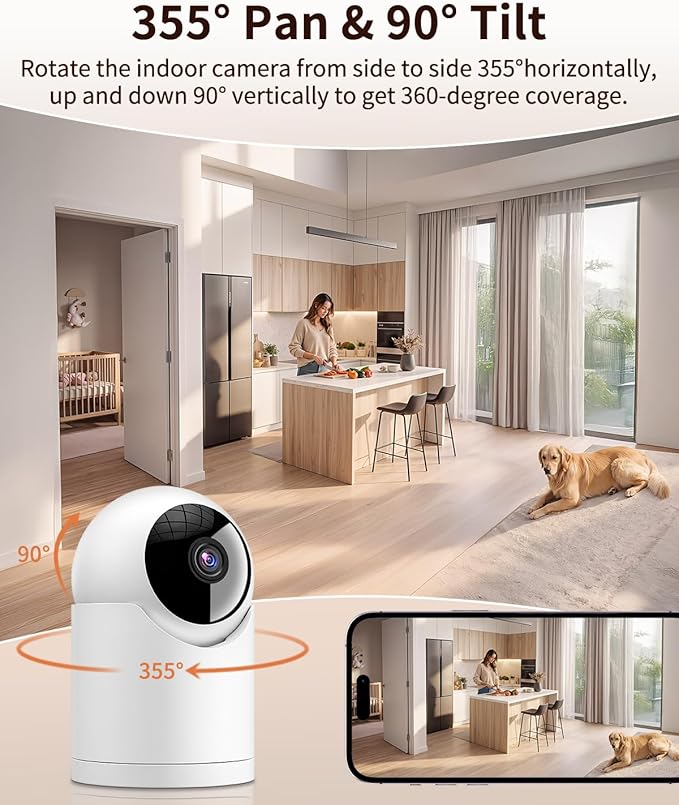 Indoor Cameras for Home Security, Auto tracking, 5G & 2.4G WiFi Security - Image 9