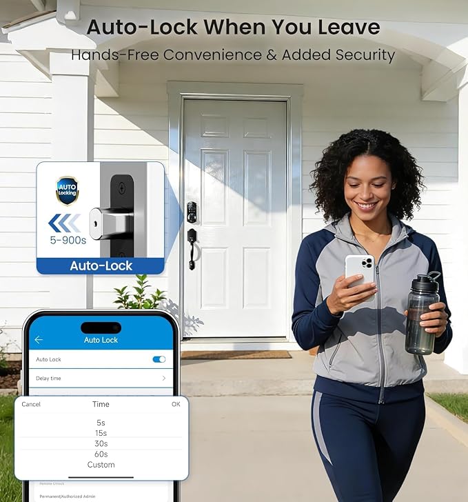 Veise VE07 Fingerprint Smart Door Lock, 7-in-1 Keyless Entry Deadbolt - Image 14