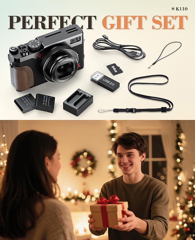True 5K 64MP Digital Camera for Photography, Autofocus 18X Zoom, Comes - Image 8