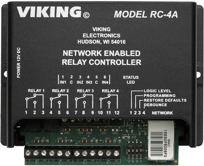 Viking Electronics RC-4A Network Enabled 4 Relay Controller by Unknown