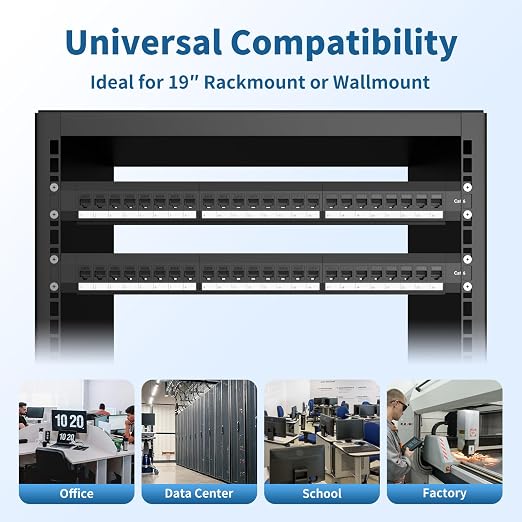 24 Port Patch Panel, Keystone Patch Panel 24 Port Loaded - Image 7