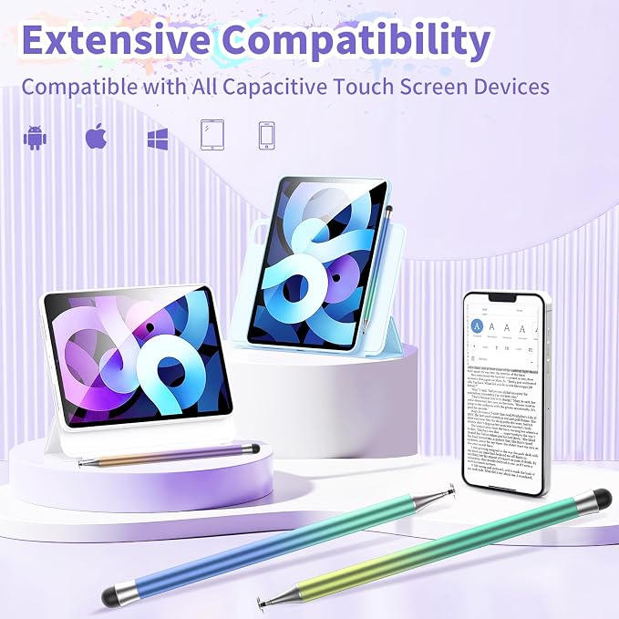 Stylus Pens for Touch Screens, Round Disk Tip Stylus Pen for iPad Compatible - Image 7