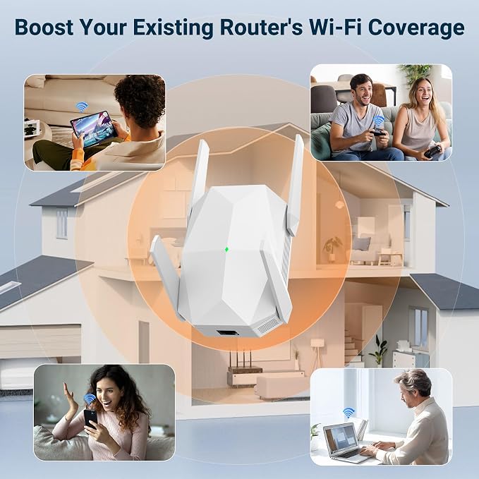 2026 AX3000 WiFi 6 Extender Signal Booster, Dual Band Long Range WiFi Repeater - Image 6