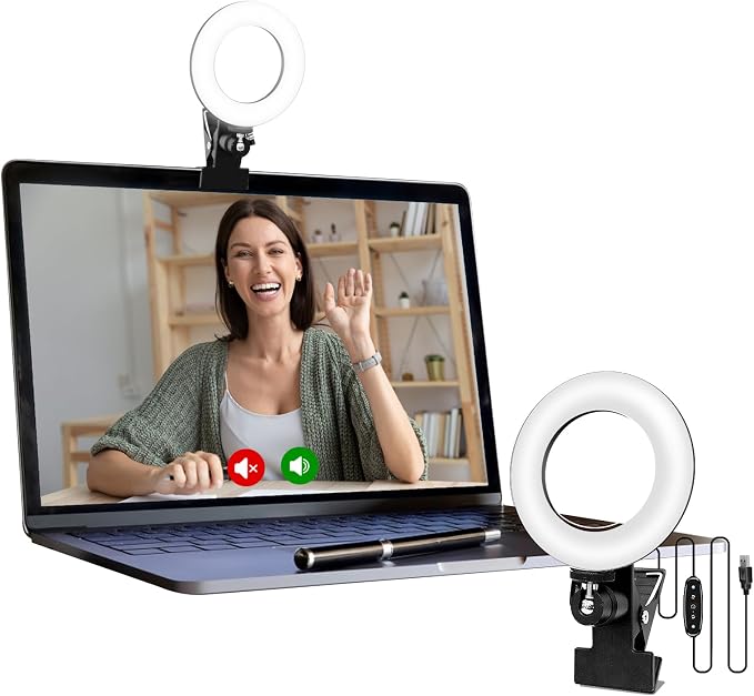 Cyezcor Video Conference Lighting Kit, Clip on Light Reading Lights, Ring Light - Image 7