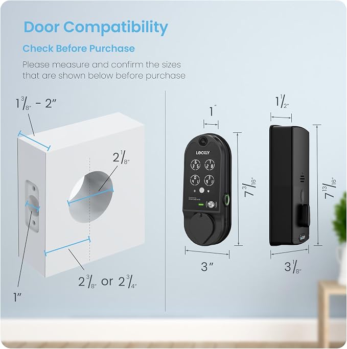 Lockly Vision Smart Lock with Camera, Video Doorbell Keyless Entry Door Lock - Image 9