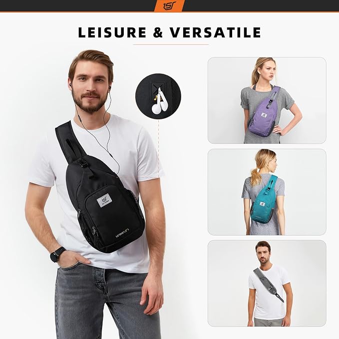 SKYSPER Sling Bag RFID Crossbody Sling Backpack Cross Body Shoulder Bag Travel - Image 6