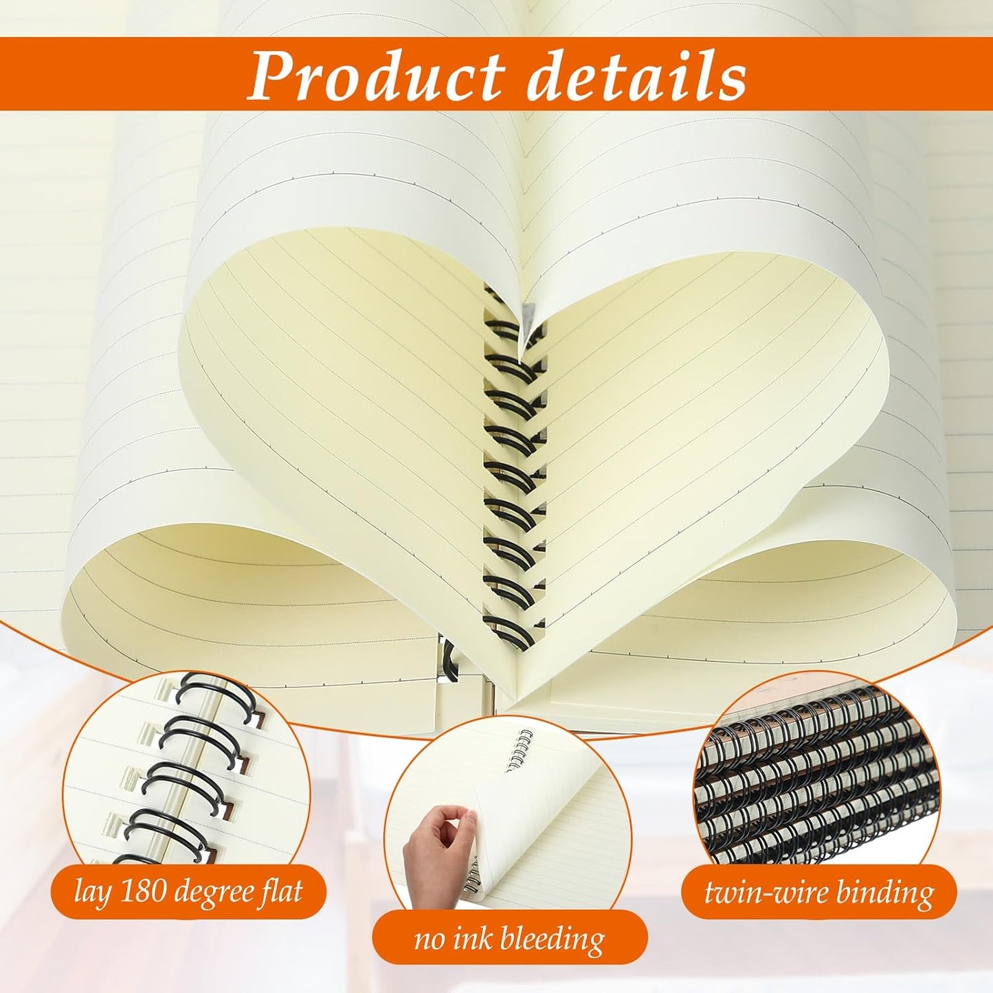 Colarr 24 Pcs A5 Inspirational Spiral Notebook Bulk Appreciation Gift 6x8 Inch Motivational Notepad 100 Page/50sheet Lined College Ruled Journal for Employee Coworker Teacher Nurse (Brown)