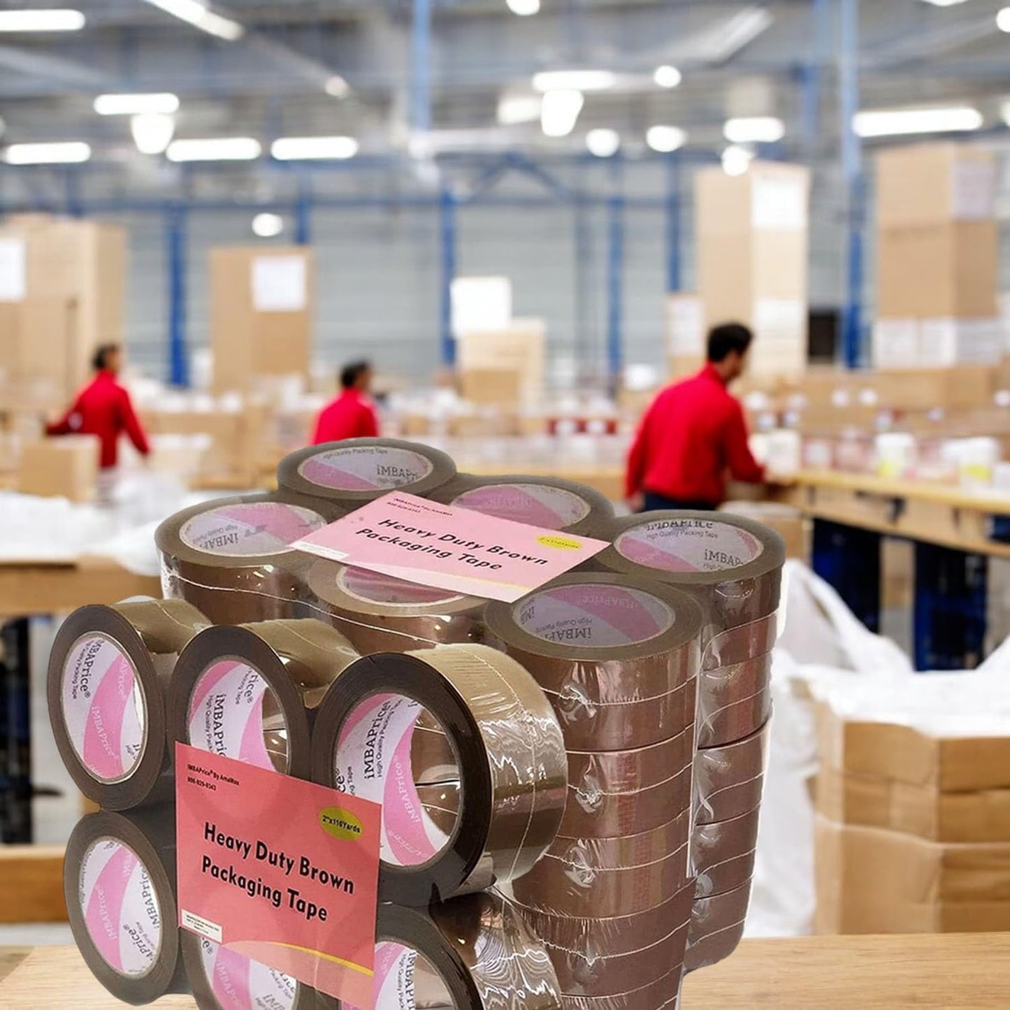 iMBAPrice - 2-inches x 110 Yards, Pack of 36 Tan/Brown Color Packing Shipping Storage Box Sealing Packaging Tape, Office & Storage