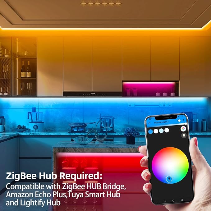 GIDEALED 65.6ft Smart Zigbee LED Strip Lights Kit - Image 7