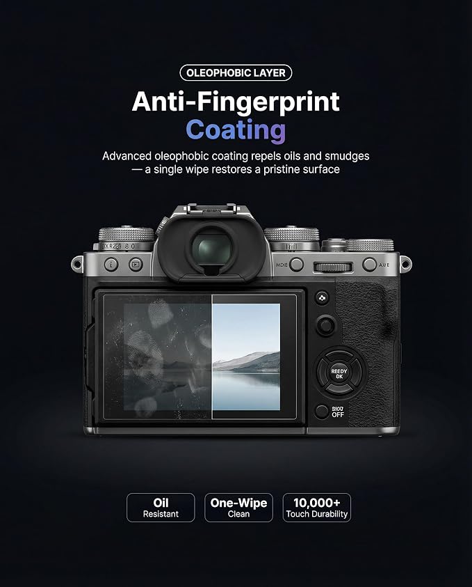 iDaPro Screen Protector for Fujifilm X-T5 Fuji XT5 + Hand Lanyard, Tempered - Image 10
