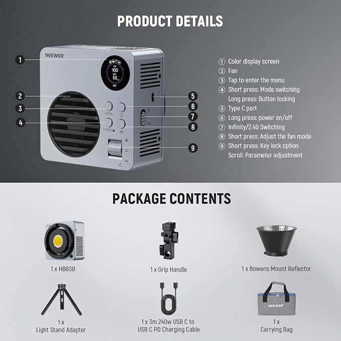 NEEWER 80W LED Video Light - Image 9
