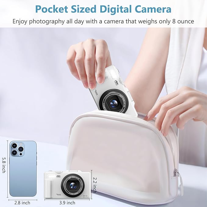 4K Digital Camera for Photography, 64MP Vlogging Camera for YouTube - Image 7