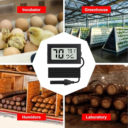 3Pcs Fahrenheit Thermometer Hygrometer Mini Digital - Image 7
