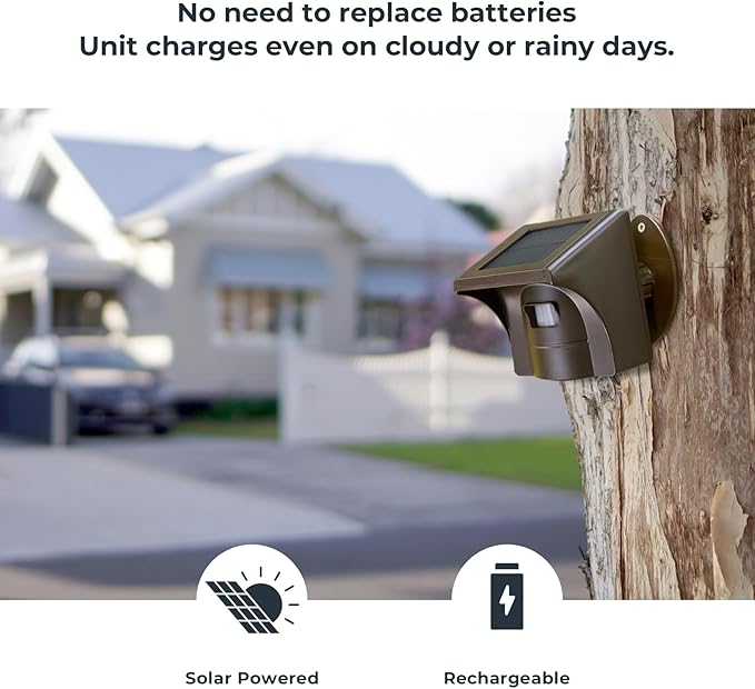 eMACROS Non-APP Wireless Driveway Alarm — 1/2 Mile Solar Motion Sensor - Image 9