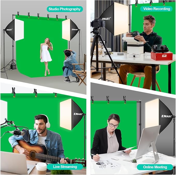 EMART Photography Lighting Kit, 7 x 10 FT Backdrop Stand - Image 7
