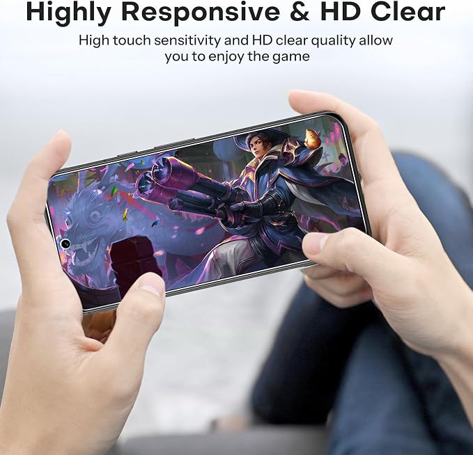 OMOTON 3+2 Pack for Google Pixel 8a Screen Protector, 3 Pack Tempered Glass - Image 7
