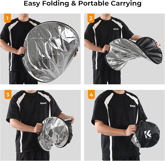 K&F CONCEPT 43''/110cm 5-in-1 Light Reflector - Image 8
