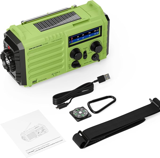 NOAA Weather Radio, Emergency Hand Crank Radio - Image 7