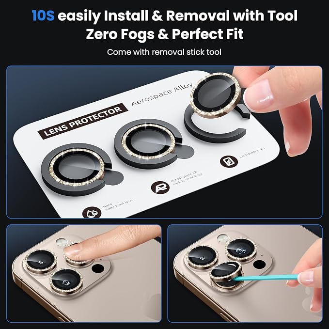 WSKEN for iPhone 16 Pro/iPhone 16 Pro Max Camera Lens Protector - Image 6
