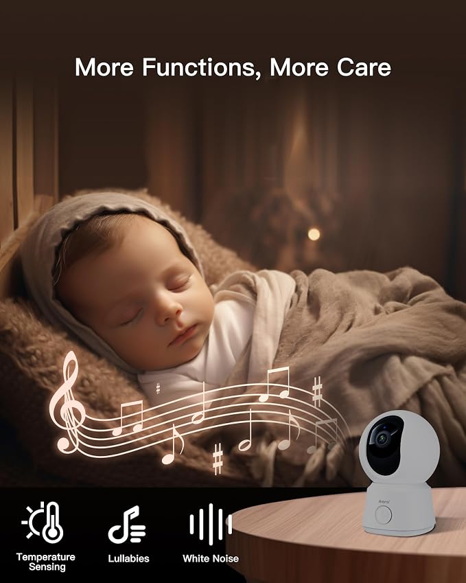 ARENTI WiFi Baby Camera Monitor, 5-inch Screen, Smartphone App, Motion Tracking - Image 7