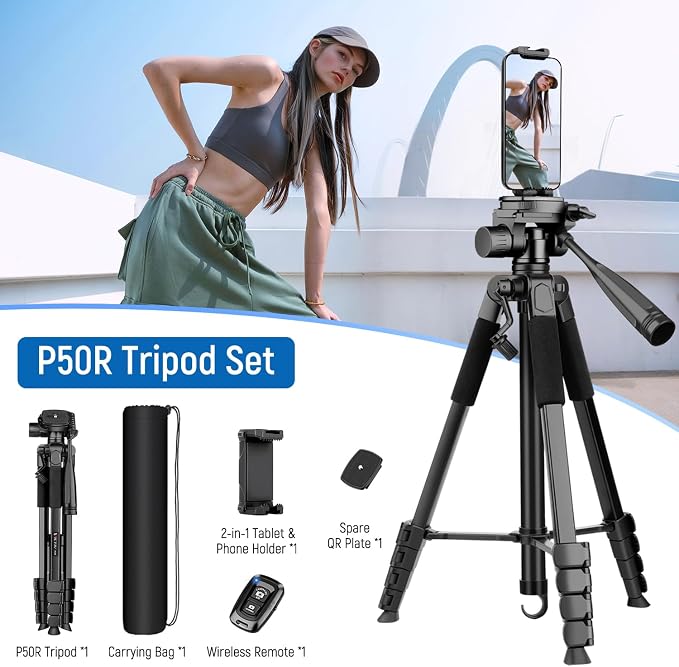 Camera Tripod Stand, Lightweight and Compact Travel Tripod - Image 8