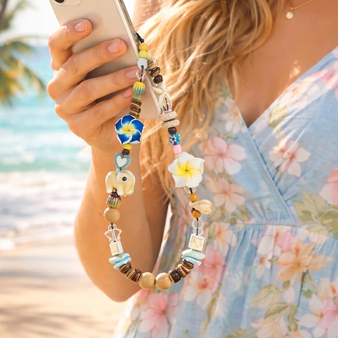 Cute Beaded Camera Wrist Strap for Phone, Digital Camera Charm Lanyard - Image 8