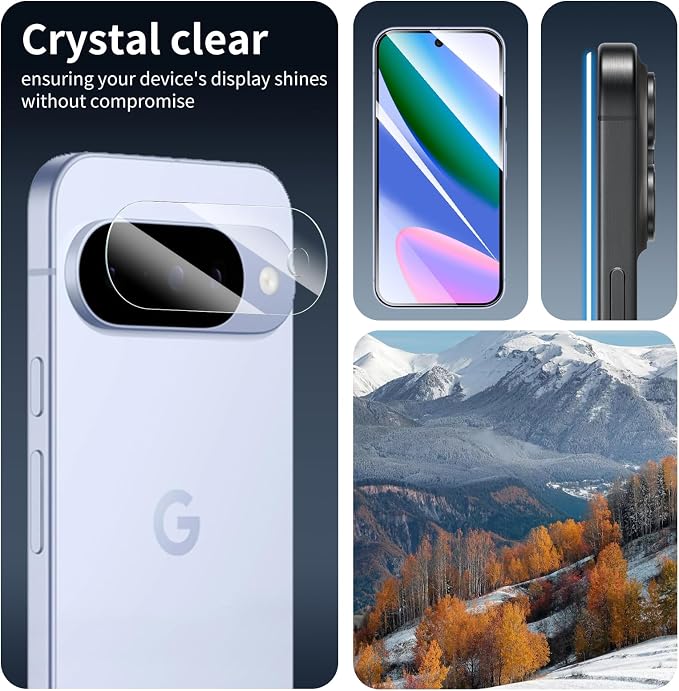 4-Pack Camera Lens Protector for Google Pixel 10, Tempered Glass Camera Cover - Image 6