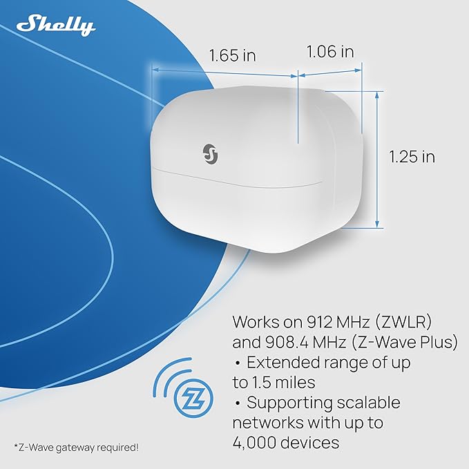 Shelly Wave Motion US LR, Z-Wave Long Range Motion & Lux Sensor, Compatible - Image 7