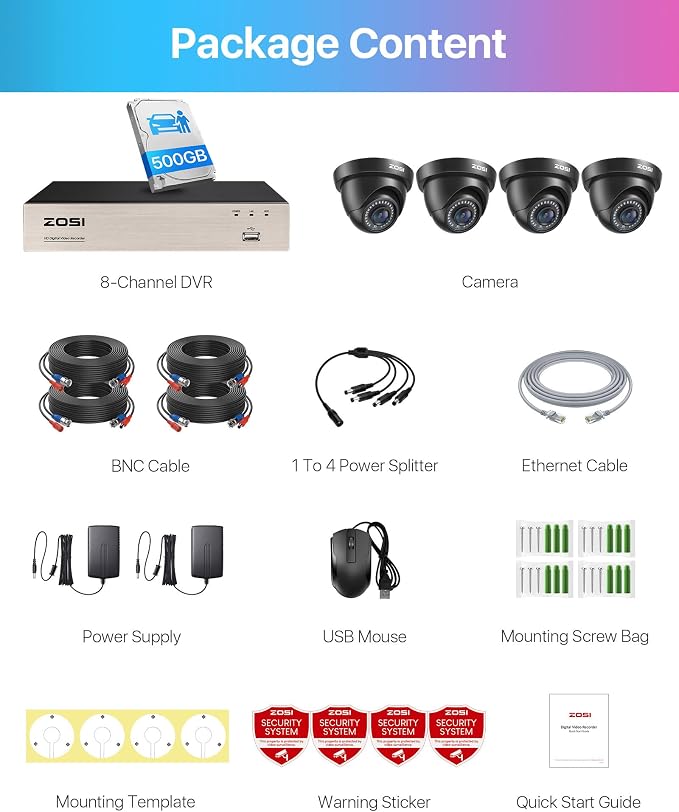 ZOSI 1080P Home Security Camera System - Image 9