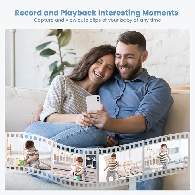 ieGeek Baby Monitor with 2K HD Resolution, Pan-Tilt-Zoom Video Baby Monitor - Image 8