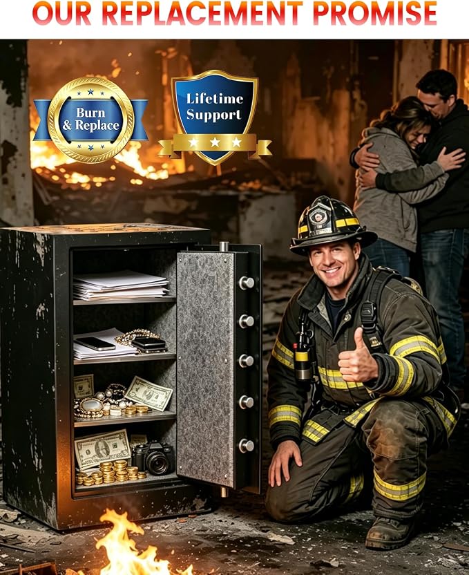 Fireproof Safe for Home, 7 Heavy Duty Fire Proof safes for Home Use - Image 9