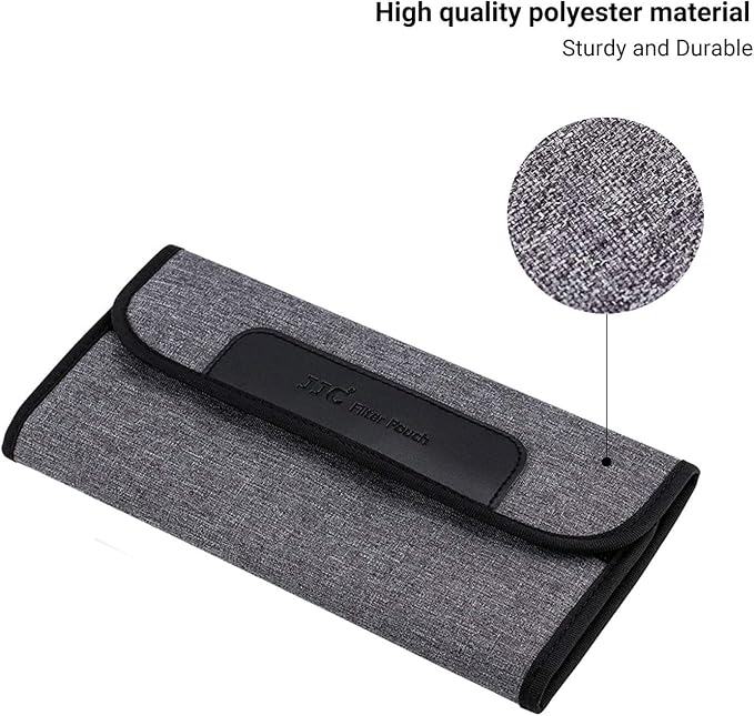 JJC 4 Pockets Lens Filter Case for Filter Up to 82mm, Foldout Filter Pouch - Image 7