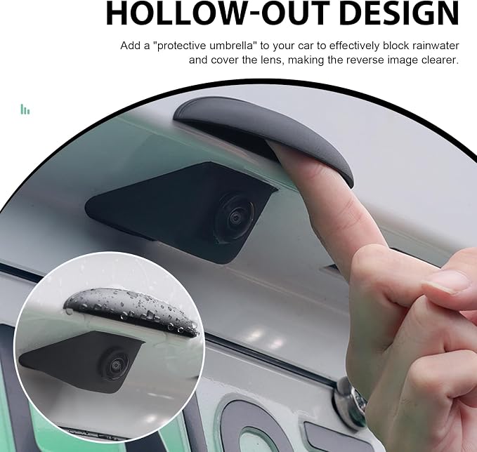 Car Rear View Camera Cover, Waterproof Semi-elliptical Backup Lens Protector - Image 6