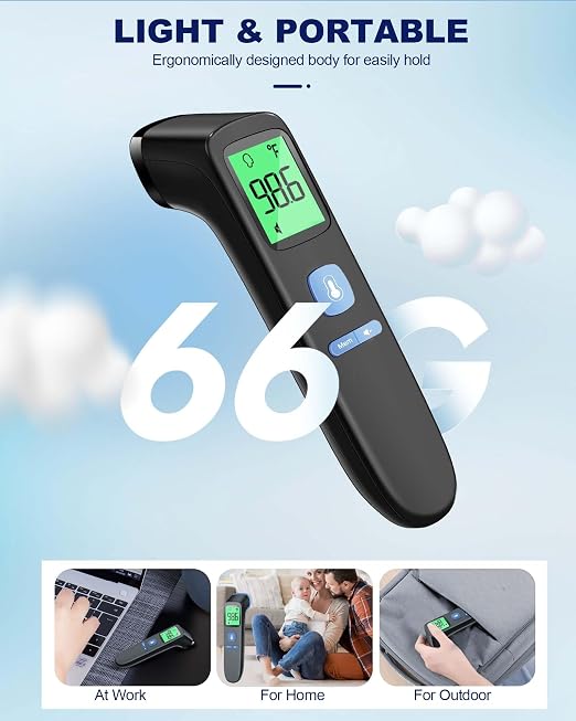 No-Touch Forehead Thermometer for Adults, Infrared Digital Baby Thermometer for - Image 7