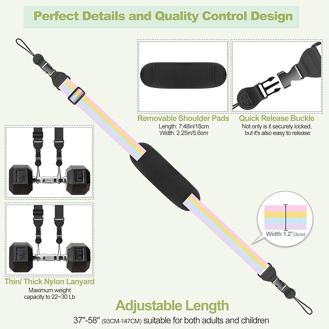 Universal Shoulder Strap, Removable Neoprene Padded Camera Strap, Adjustable - Image 6