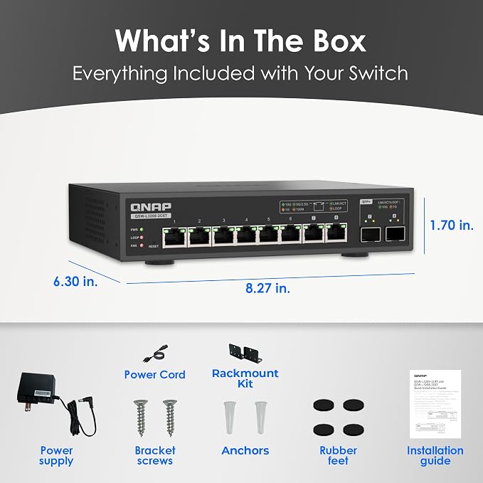 QNAP 8-Port Multi-Gig 10GbE Lite-Managed Network Switch – 6× 10/5/2.5/1G RJ-45 - Image 8
