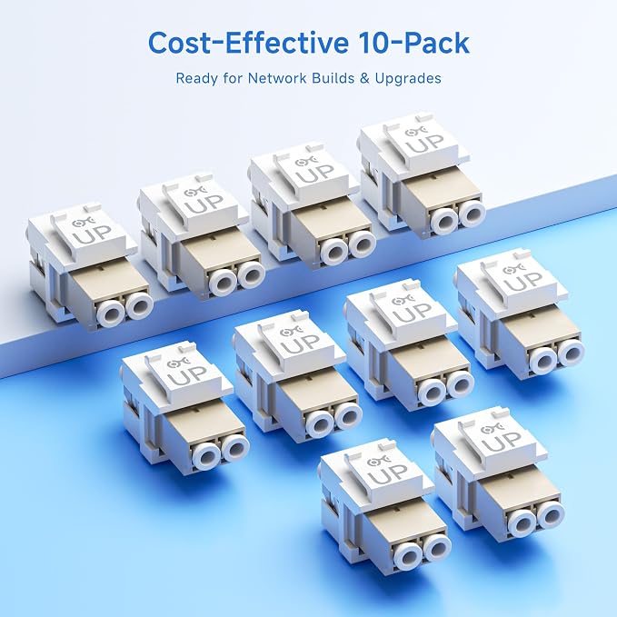 Cable Matters 10-Pack LC UPC Duplex Fiber Optic Keystone Coupler Jack, - Image 7