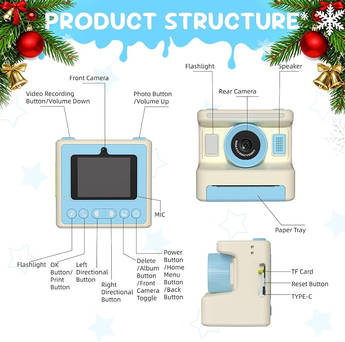 Kids Camera Instant Print, Instant Print Camera - Image 8