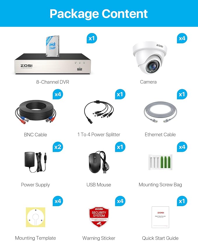 ZOSI 3K Lite 8CH Home Security Camera System - Image 9