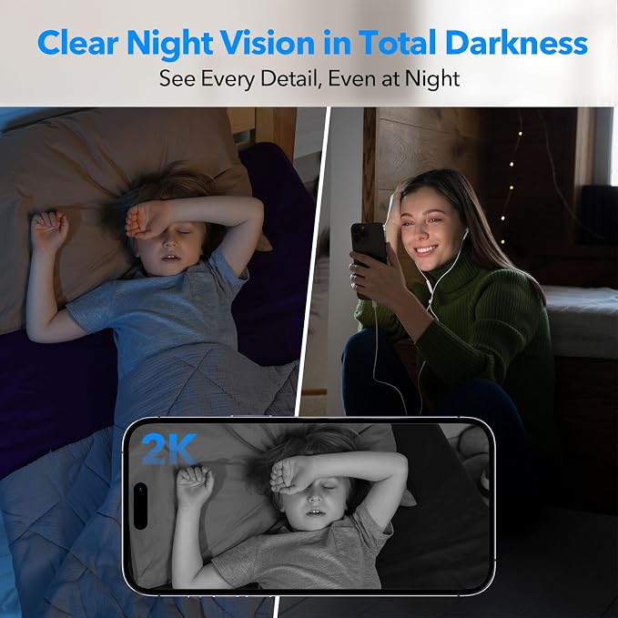 2K Cameras for Home Security Dual-Band 5G/2.4GHz WiFi Indoor Camera Baby - Image 8