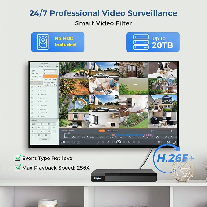 Hiseeu 12MP 32CH PoE NVR Network Video Recorder - Image 9