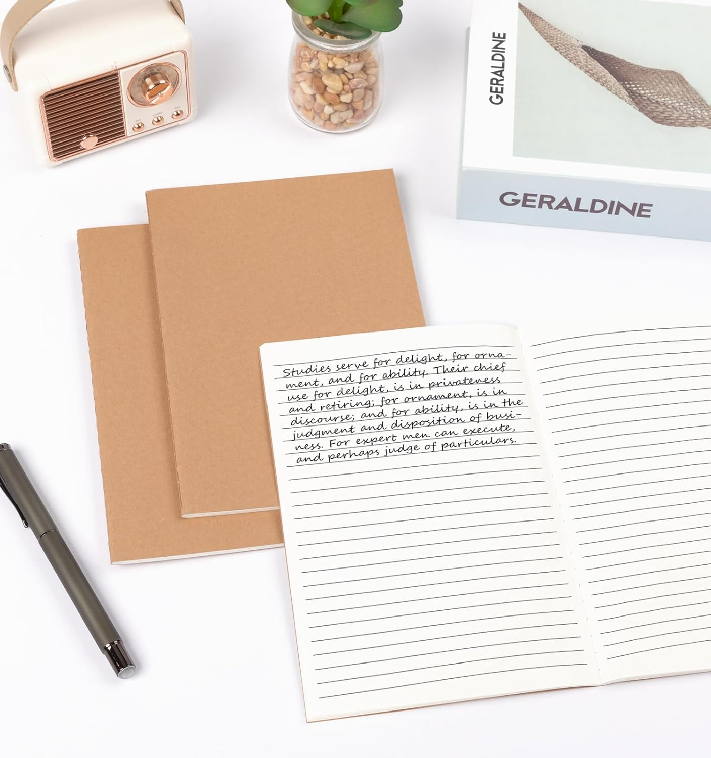 24 Pack A5 Ruled Lined Kraft Notebooks Bulk, Journaling Notebooks, A5 Lined College Ruled Notebook, 8.3x5.5 Inches 60 Pages Travel Journal Notebooks Set for Work, School, Student, Kids, Writing