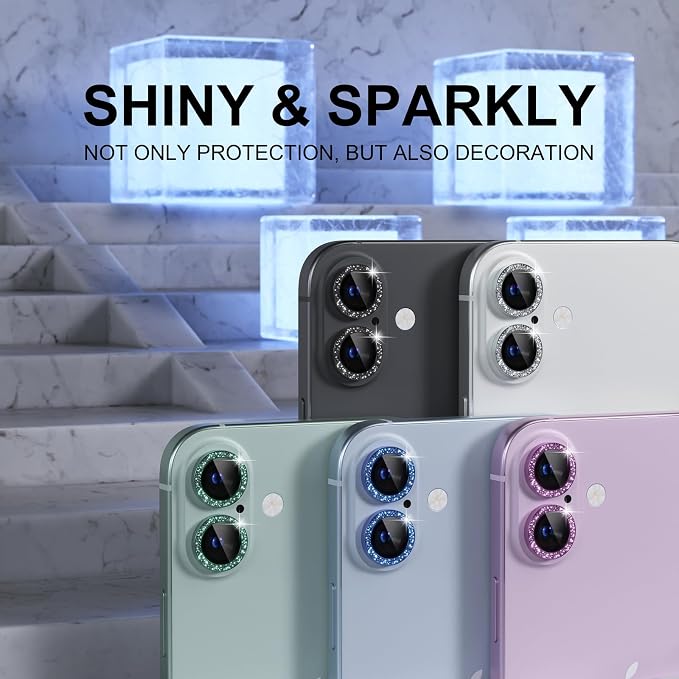 Choiche Compatible for iPhone 16 /iPhone 16 Plus Camera Lens Protector Bling - Image 7