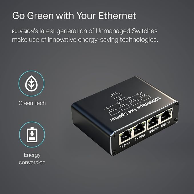 5 Port Gigabit Ethernet Switch Type-C 5V Powered 1 in 4 Out Network Hub Plug - Image 9